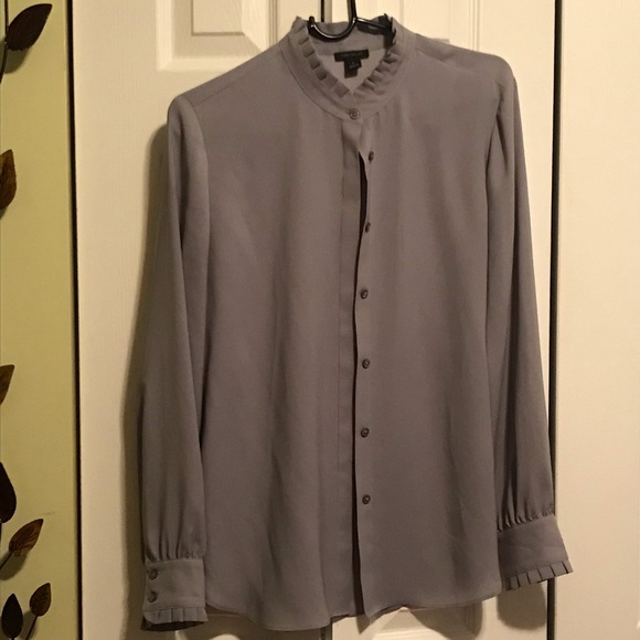 Ann Taylor Gray Blouse - Picture 1 of 2